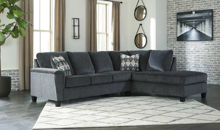 Modern Heritage Abinger L-shaped Fabric Sleeper Sectional Sofa with Chaise-Jennifer Furniture