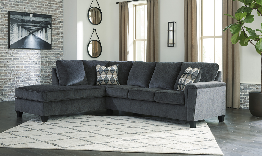 Modern Heritage Abinger L-shaped Fabric Sleeper Sectional Sofa with Chaise-Jennifer Furniture