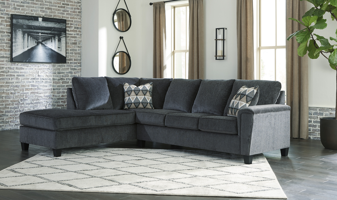 Modern Heritage Abinger L-shaped Fabric Sleeper Sectional Sofa with Chaise-Jennifer Furniture