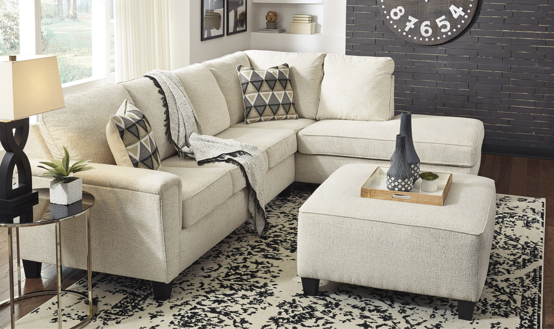Modern Heritage Abinger L-shaped Fabric Sleeper Sectional Sofa with Chaise