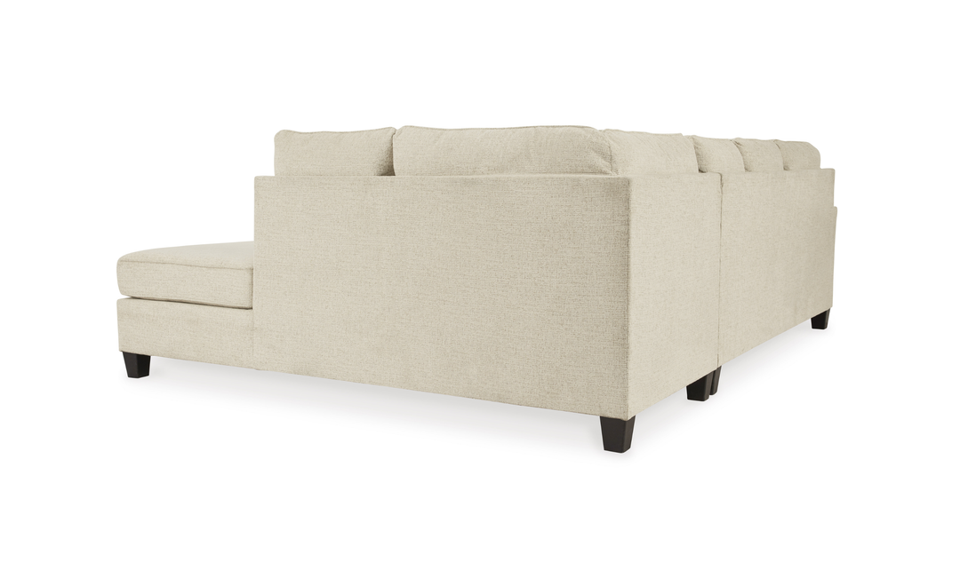 Modern Heritage Abinger L-shaped Fabric Sleeper Sectional Sofa with Chaise