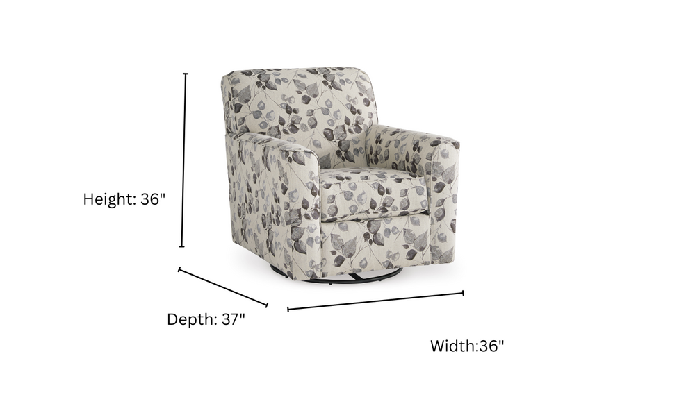 Modern Heritage Abney Swivel Accent Chair-Jennifer Furniture