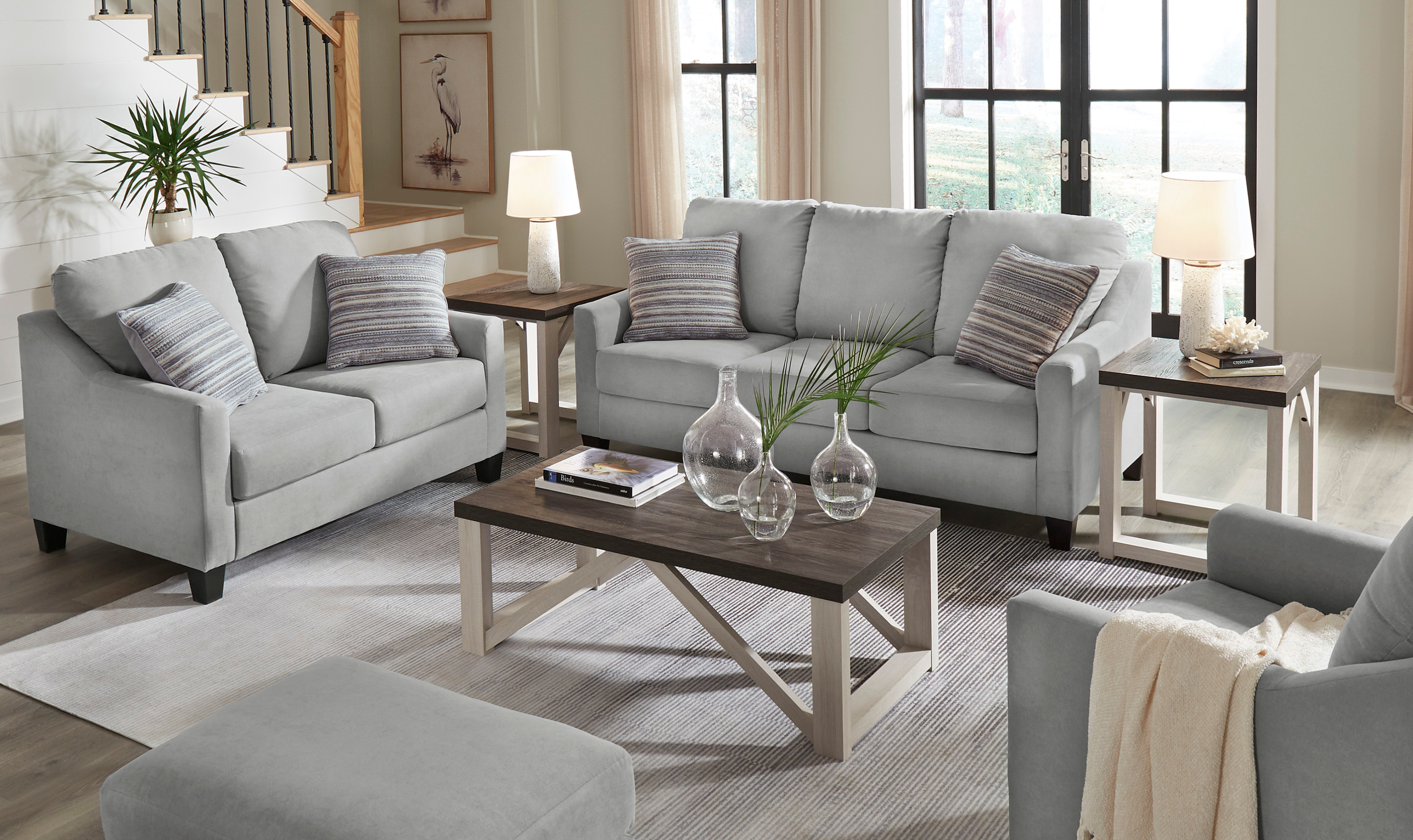 Modern Heritage Adlai Fabric Living Room Set