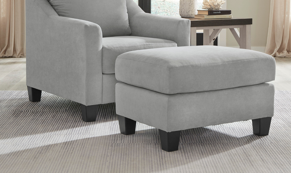 Modern Heritage Adlai Firmly Cushioned Fabric Ottoman-jennifer furniture