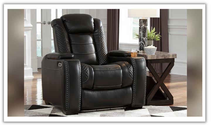 Modern Heritage Adonia Midnight Leather Power Reclining Chair