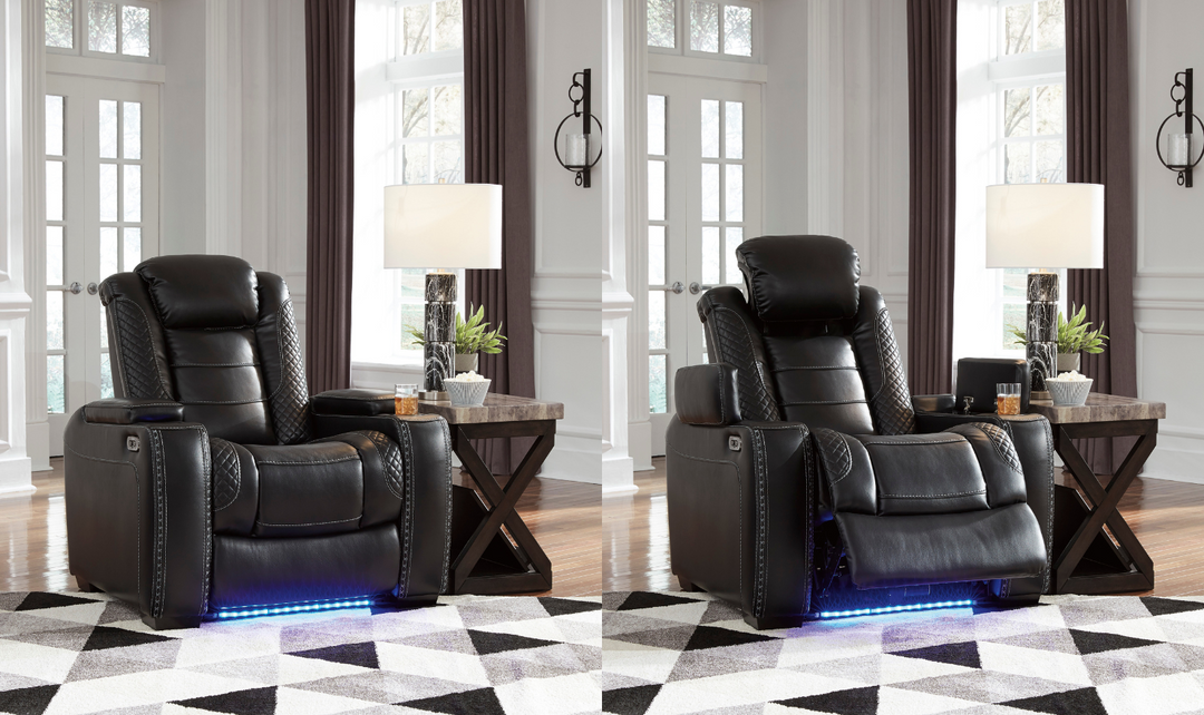 Modern Heritage Adonia Midnight Leather Power Reclining Chair
