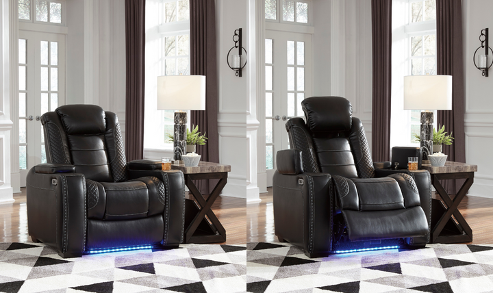 Modern Heritage Adonia Midnight Leather Power Reclining Chair