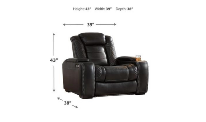 Modern Heritage Adonia Midnight Leather Power Reclining Chair