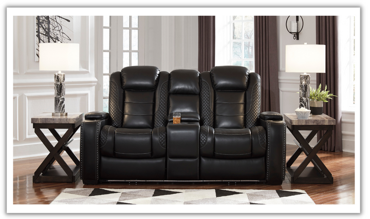 Modern Heritage Adonia Power Reclining Loveseat with Center Console