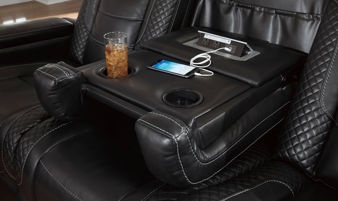 Modern Heritage Adonia Power Reclining Loveseat with Center Console