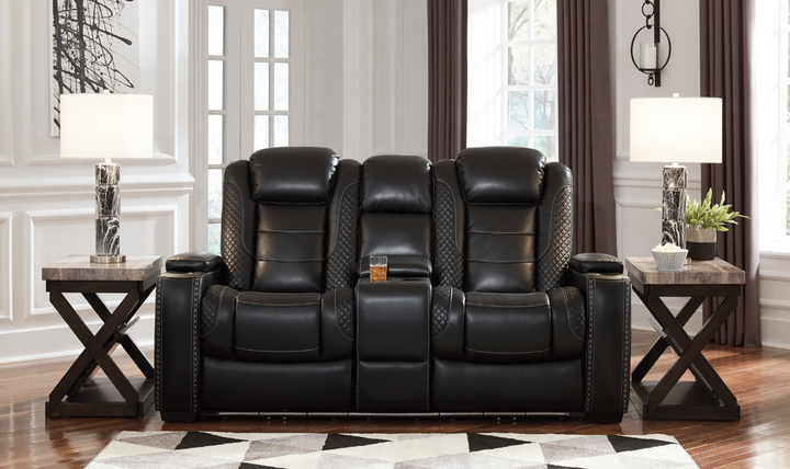 Modern Heritage Adonia Power Reclining Loveseat with Center Console