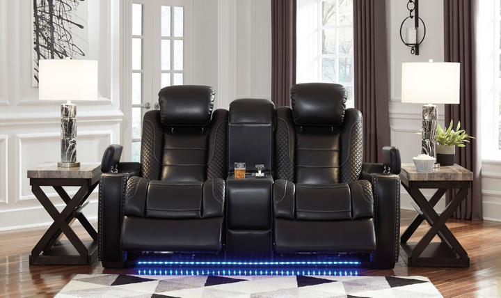 Modern Heritage Adonia Power Reclining Loveseat with Center Console