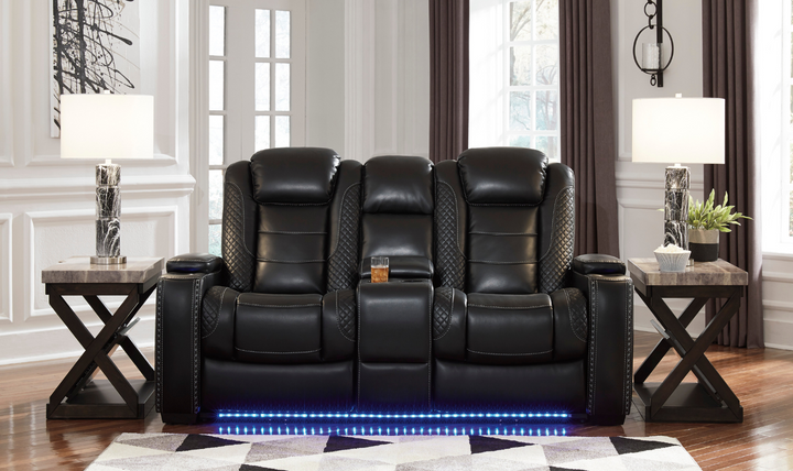 Modern Heritage Adonia Power Reclining Loveseat with Center Console