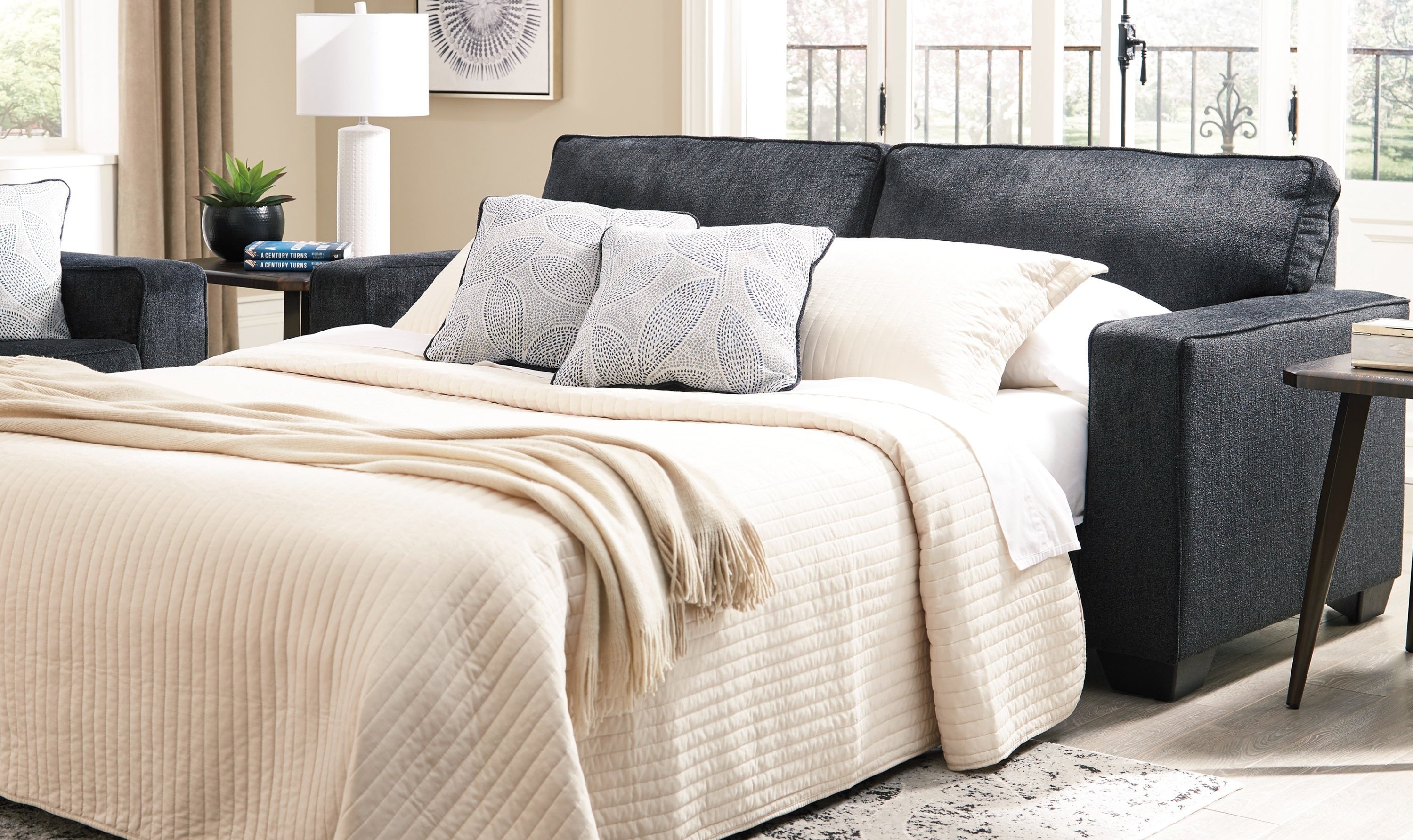 Modern Heritage Altari 3-Seater Fabric Sofa With Track Arms-Jennifer Furniture