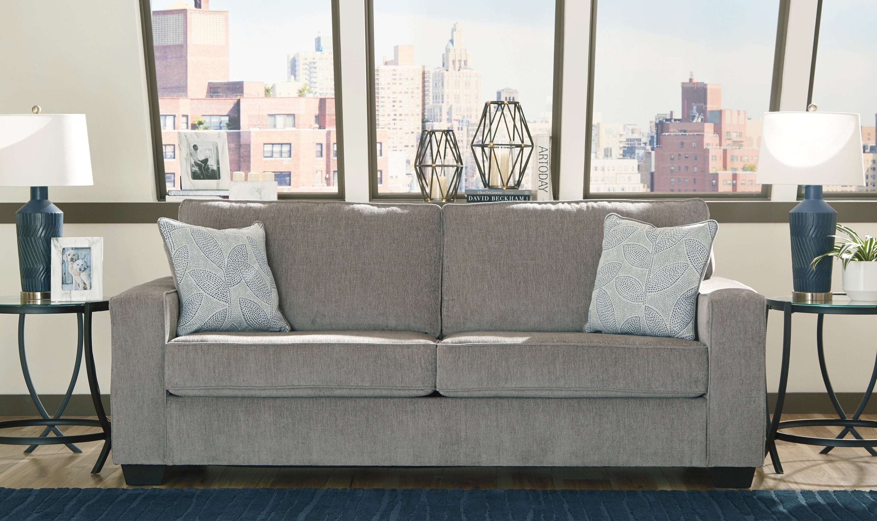 Modern Heritage Altari 3-Seater Fabric Sofa With Track Arms-Jennifer Furniture