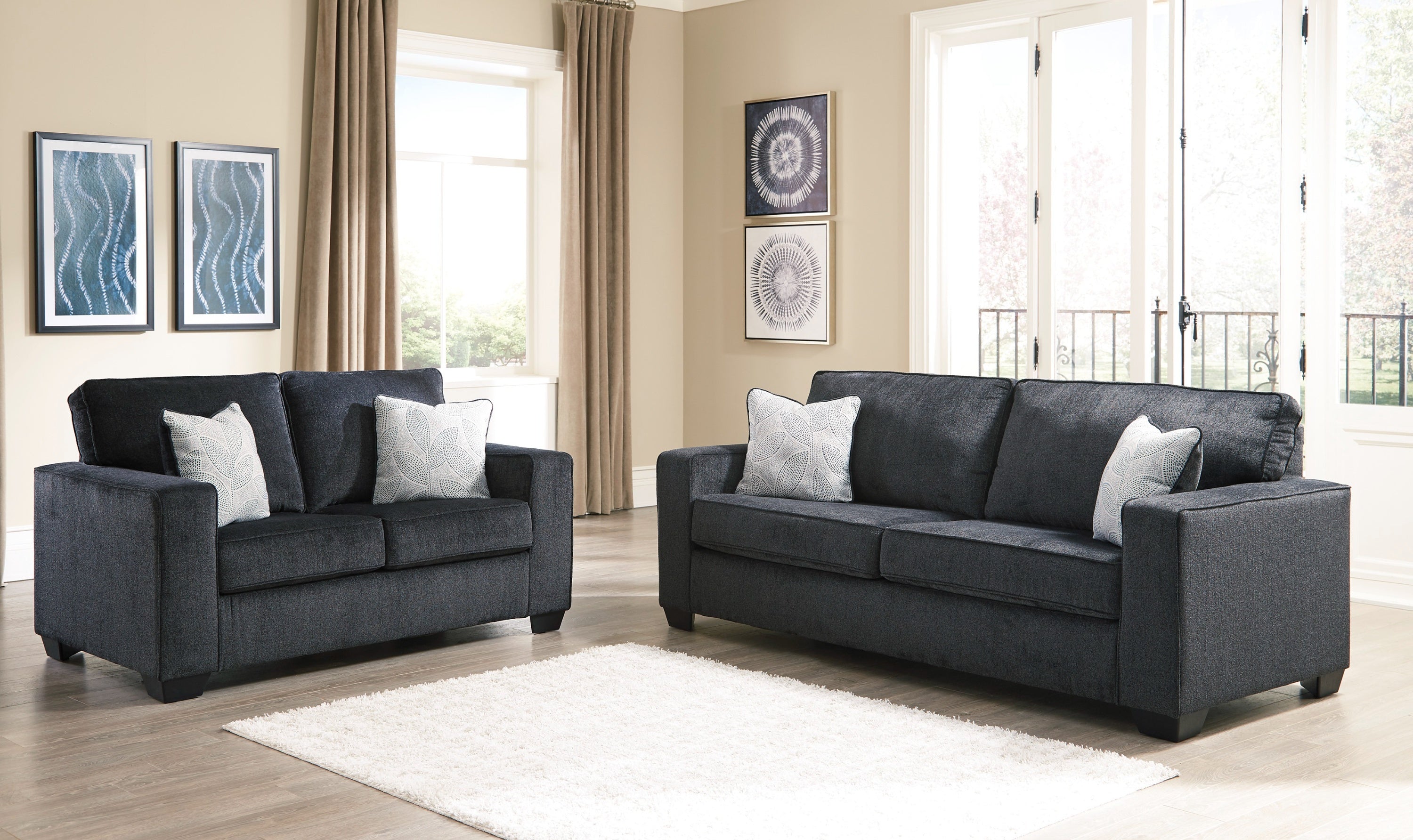 Modern Heritage Altari Contemporary 2-Piece Living Room Set-Jenifer Furniture