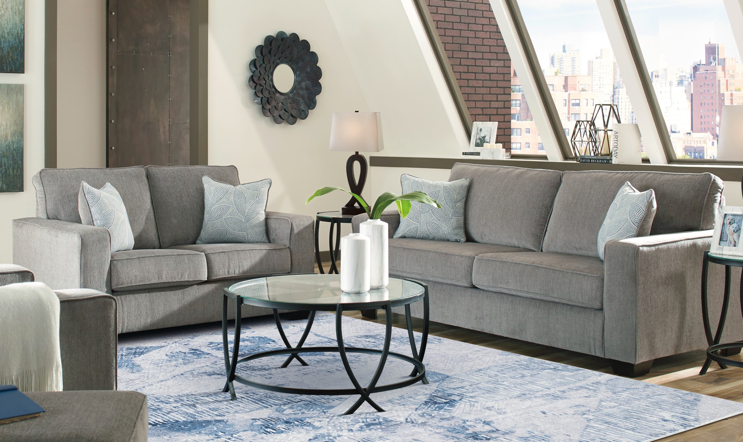 Modern Heritage Altari Contemporary 2-Piece Living Room Set-Jenifer Furniture