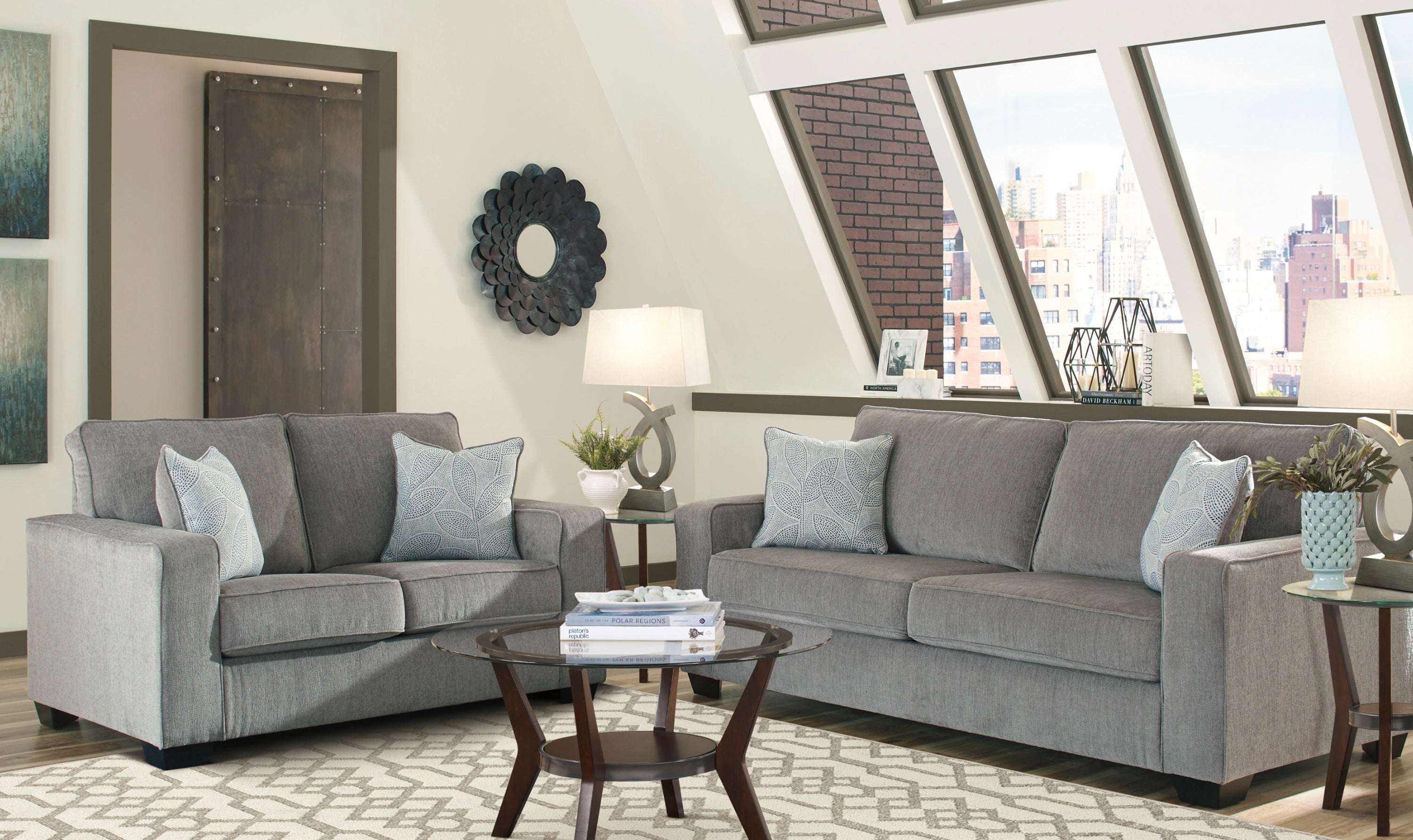 Modern Heritage Altari Contemporary 2-Piece Living Room Set-Jenifer Furniture