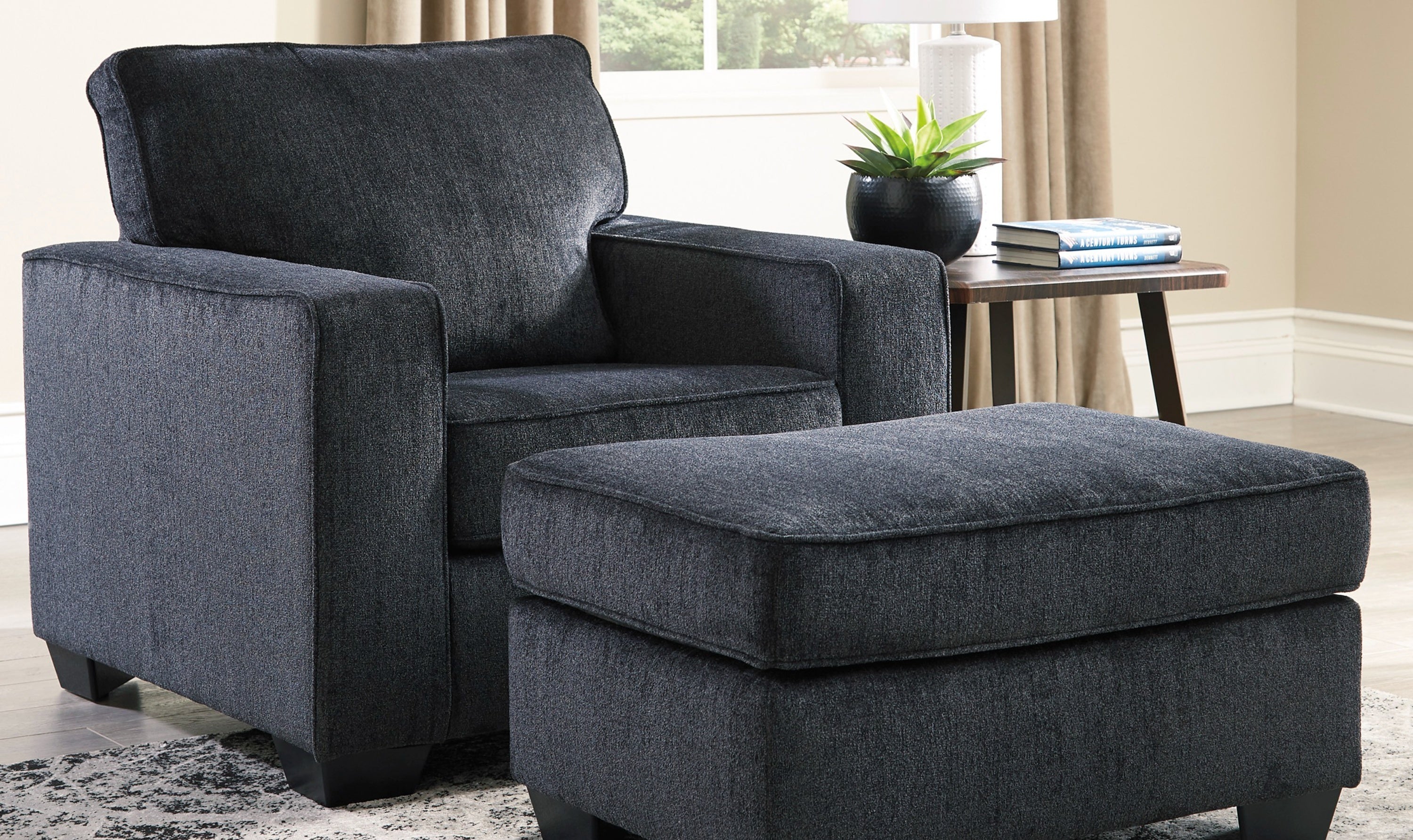 Modern Heritage Altari Fabric Wooden Chair with Track Arms & Cushion Back-Jennifer Furniture