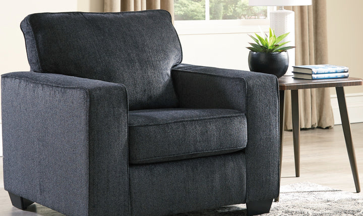 Modern Heritage Altari Fabric Wooden Chair with Track Arms & Cushion Back-Jennifer Furniture
