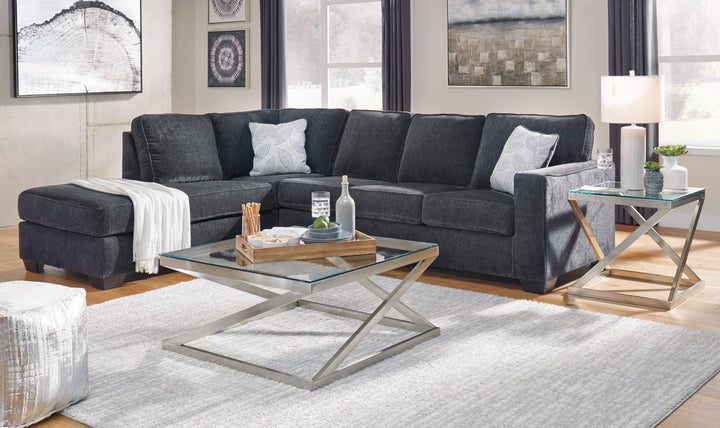 Modern Heritage Altari L-shaped Fabric Sectional Sofa with Track Arms-Jennifer Furniture