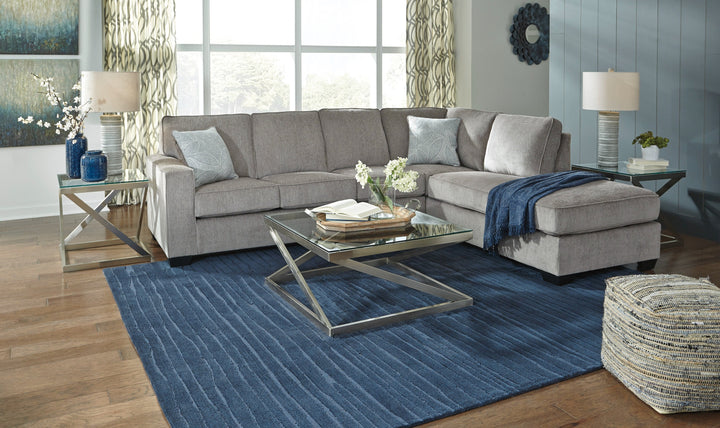 Modern Heritage Altari L-shaped Fabric Sectional Sofa with Track Arms-Jennifer Furniture