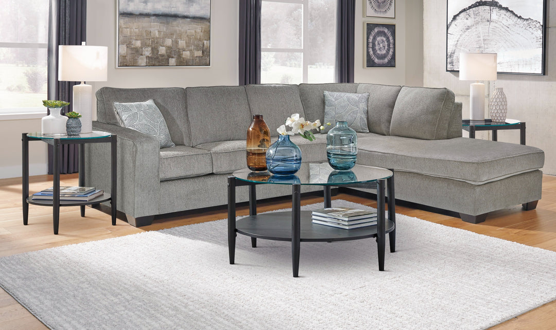 Modern Heritage Altari L-shaped Fabric Sectional Sofa with Track Arms-Jennifer Furniture