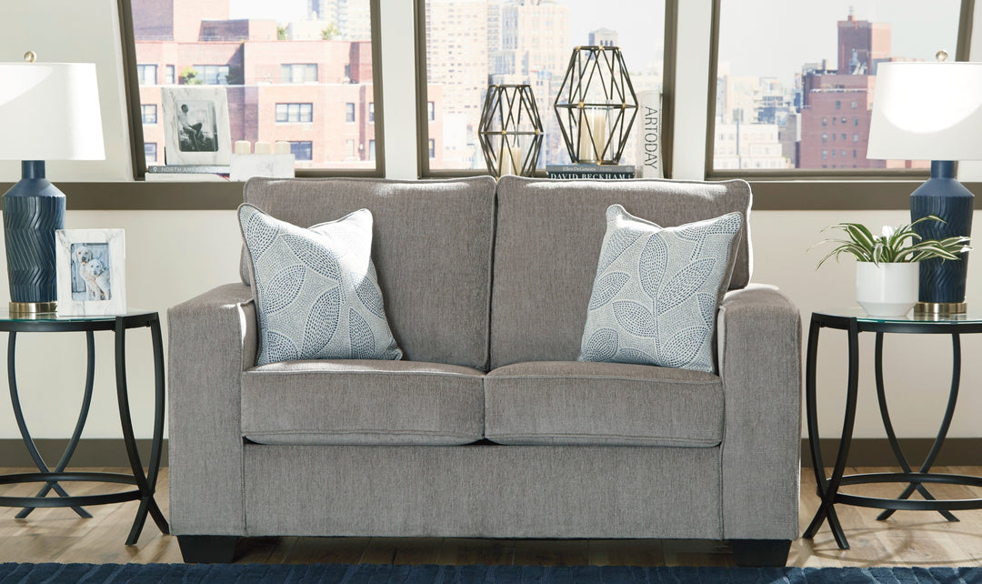 Modern Heritage Altari Stationary Fabric Loveseat with 2 Pillows-Jennifer Furniture
