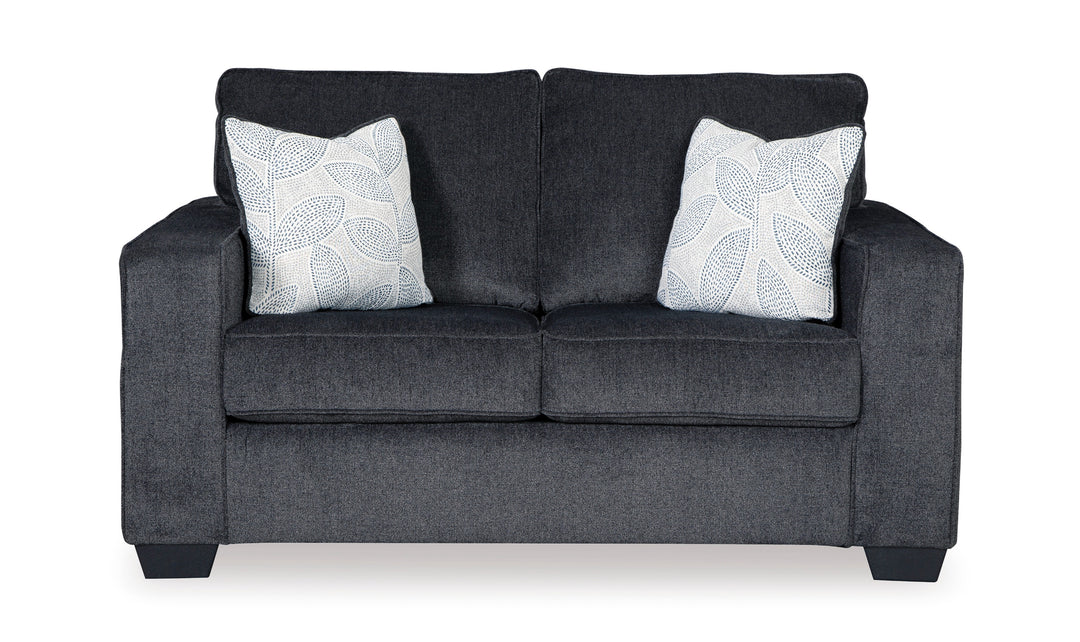 Modern Heritage Altari Stationary Fabric Loveseat with 2 Pillows-Jennifer Furniture