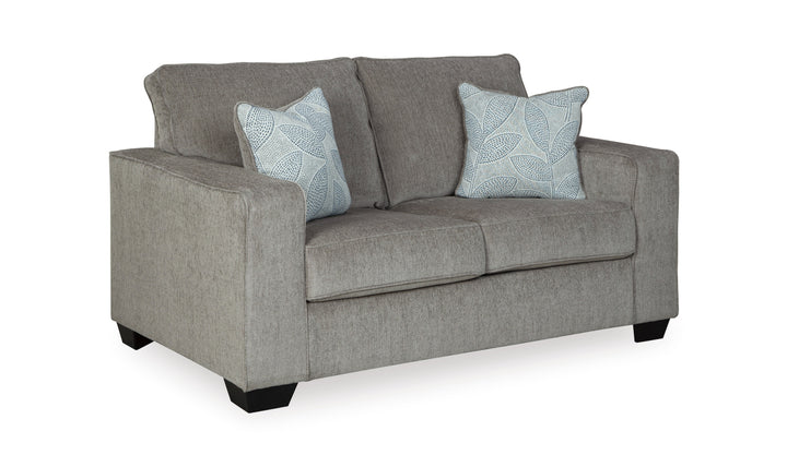 Modern Heritage Altari Stationary Fabric Loveseat with 2 Pillows-Jennifer Furniture