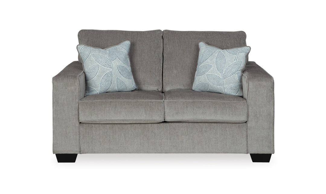 Modern Heritage Altari Stationary Fabric Loveseat with 2 Pillows-Jennifer Furniture