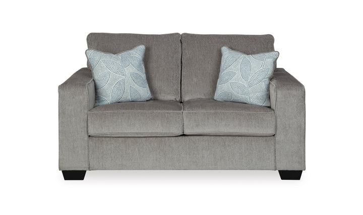 Modern Heritage Altari Stationary Fabric Loveseat with 2 Pillows-Jennifer Furniture