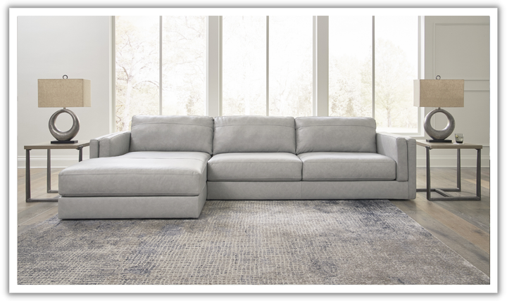 Modern Heritage Amiata 2-Piece Fabric Sectional with Chaise-Jennifer Furniture
