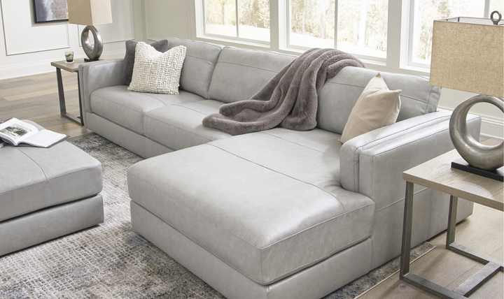 Modern Heritage Amiata 2-Piece Fabric Sectional with Chaise-Jennifer Furniture
