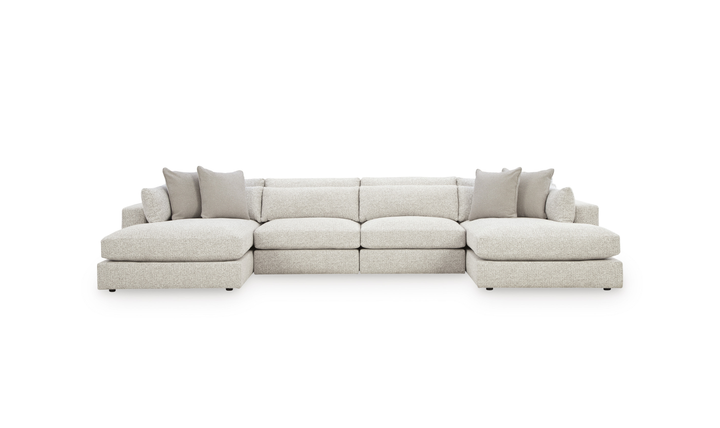 Modern Heritage Ashbourne Estate Fabric 4-Piece Double Chaise Sectional Sofa - Jennifer Furniture
