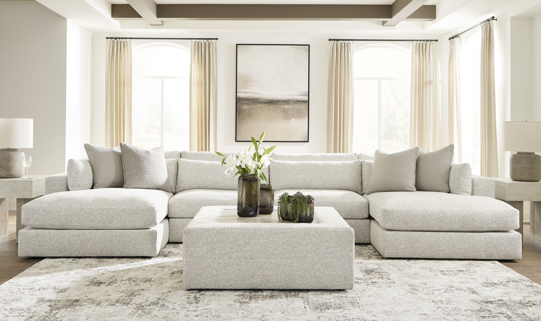 Modern Heritage Ashbourne Estate Fabric 4-Piece Double Chaise Sectional Sofa - Jennifer Furniture
