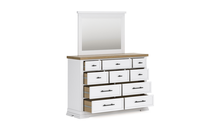 Modern Heritage Ashbryn Dresser and Mirror-jennifer Furniture