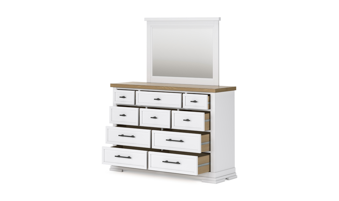 Modern Heritage Ashbryn Dresser and Mirror-jennifer Furniture