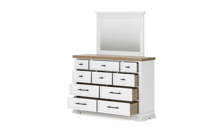 Modern Heritage Ashbryn Dresser and Mirror-jennifer Furniture