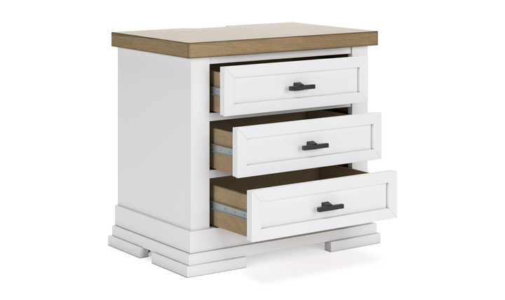 Modern Heritage Ashbryn Three Drawer Nightstand-jennifer Furniturre