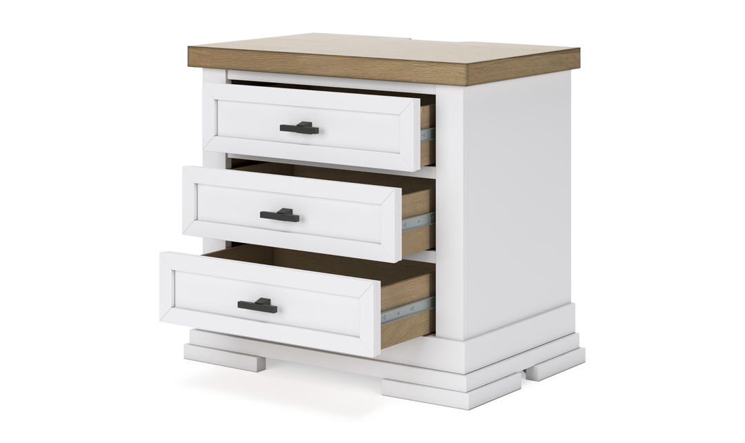 Modern Heritage Ashbryn Three Drawer Nightstand-jennifer Furniturre