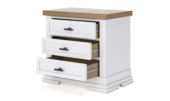 Modern Heritage Ashbryn Three Drawer Nightstand-jennifer Furniturre
