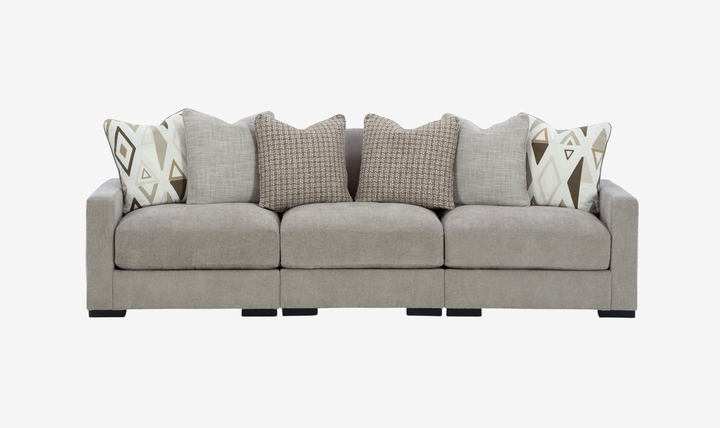Modern Heritage Aslan Court 3-Pieces Gray Fabric Modular Sofa
