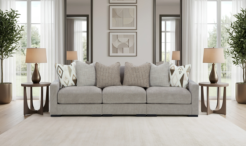 Modern Heritage Aslan Court 3-Pieces Gray Fabric Modular Sofa-Jennifer Furniture