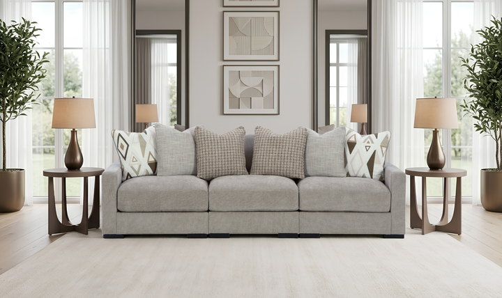 Modern Heritage Aslan Court 3-Pieces Gray Fabric Modular Sofa-Jennifer Furniture