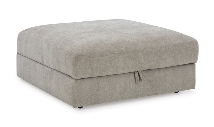 Modern Heritage Aslan Court Gray Fabric Ottoman With Storage-Jennifer Furniture