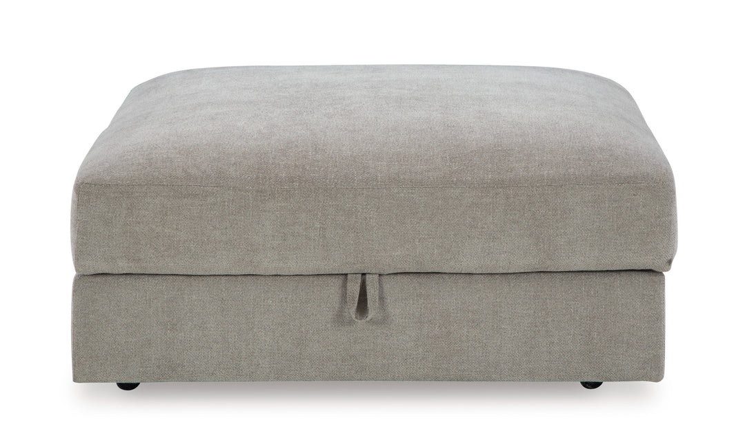 Modern Heritage Aslan Court Gray Fabric Ottoman With Storage-Jennifer Furniture