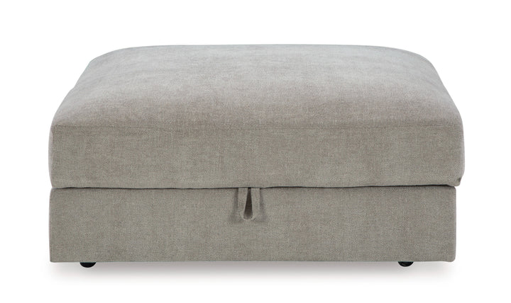 Modern Heritage Aslan Court Gray Fabric Ottoman With Storage-Jennifer Furniture