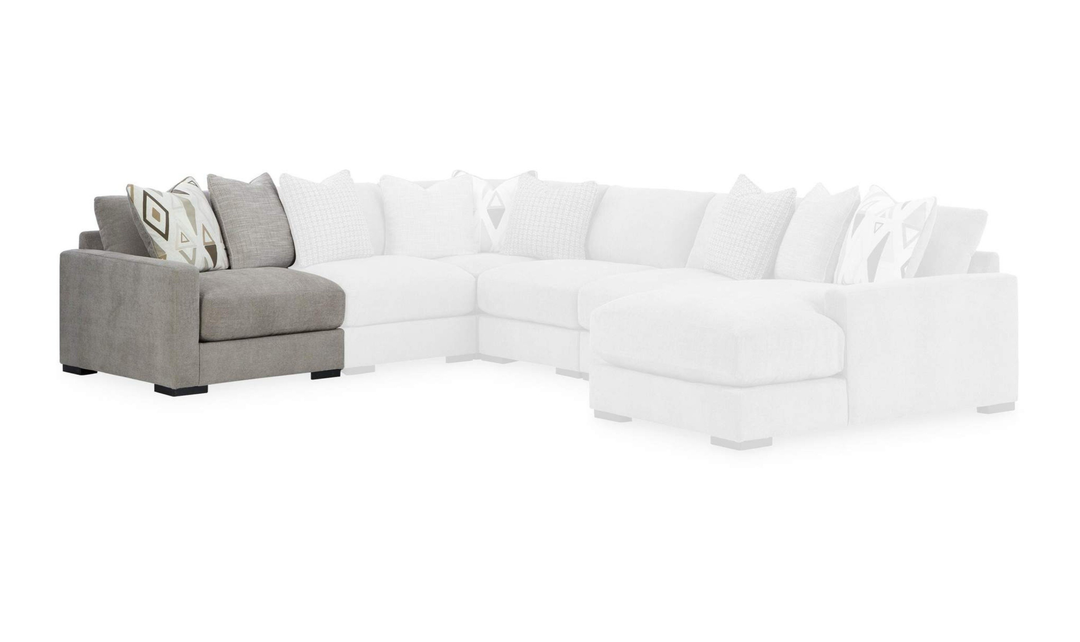Modern Heritage Aslan Court Pebble Gray Fabric 2-Pieces Loveseat-Jennifer Furniture