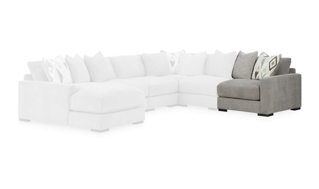 Modern Heritage Aslan Court Pebble Gray Fabric 2-Pieces Loveseat-Jennifer Furniture